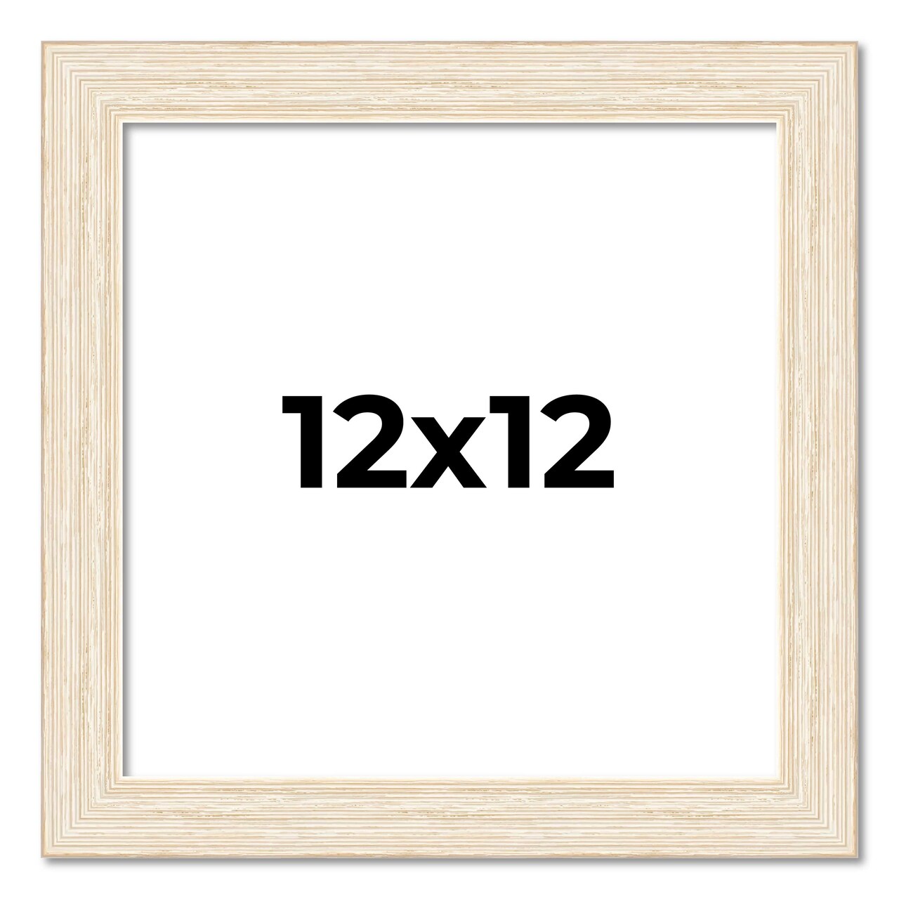 12x12 Wide Barnwood Picture Frame with UV-Resistant Acrylic & Acid Free Backing, Available in 6 Paint Finishes - Grey, Brown, White, and Black